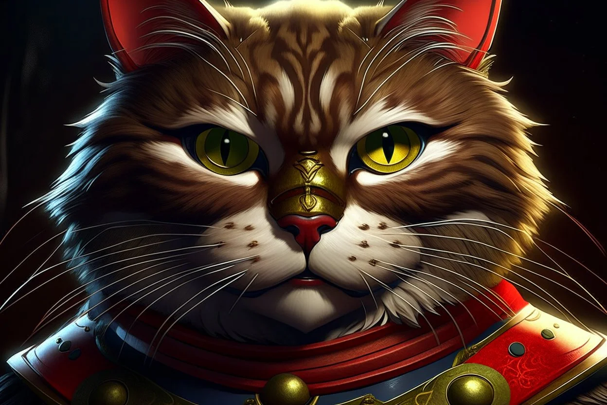 perfect face (((Samurai Cat))) (((I'm the style of Mark E. Rogers))), hyperrealism, digital painting of an animation character, character illustration, glen keane, lisa keane, realistic, disney style character, detailed, digital art, 4k, ultra hd, beautiful d&d character portrait, colorful fantasy, detailed, realistic face, digital portrait, intricate armor, fiverr dnd character, wlop, stanley artgerm lau, ilya kuvshinov, artstation, hd, octane render, hyperrealism