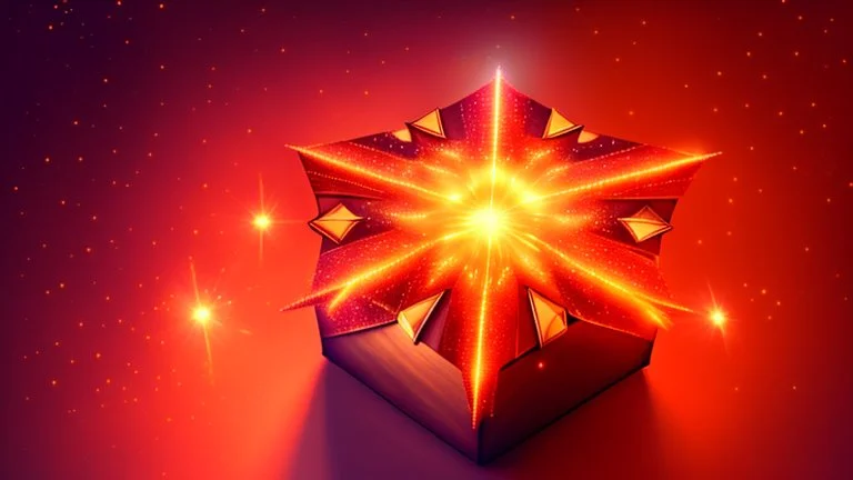 An reddish-orange star sparks up inside a chest of a sihlouette of a man