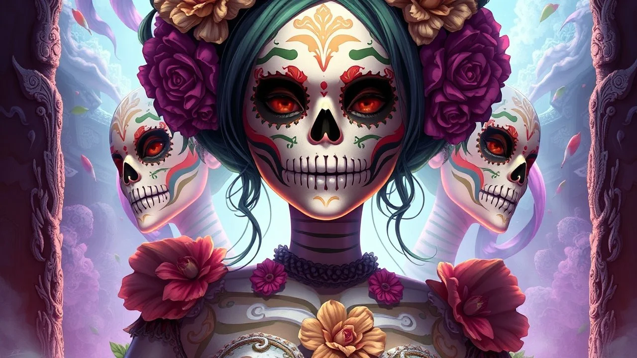 Island of the Dead Dolls (México) as an anime character digital illustration portrait design by Ross Tran, artgerm detailed, soft lighting