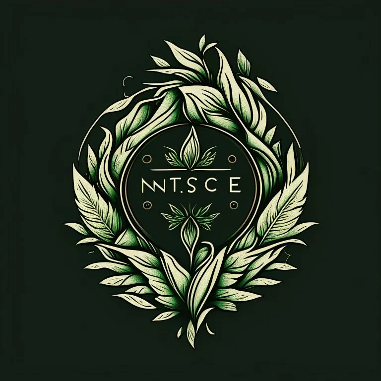 mystical simple one color Logo: botanical style