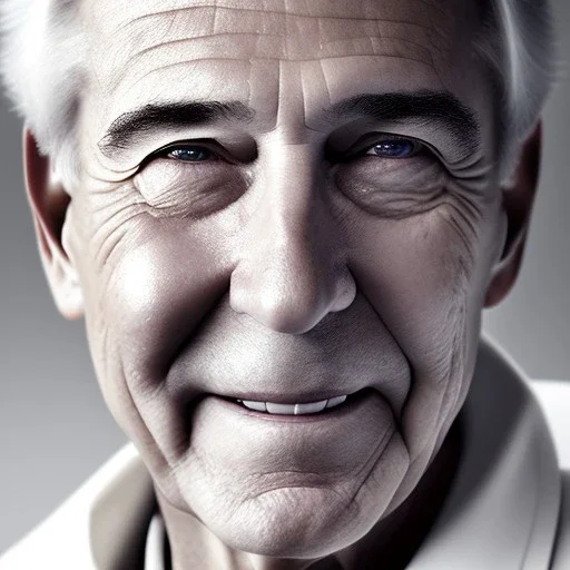 beautiful smooth realistic white/black male boy, 75 y/o man, run on dark cosmos background, extremely sharp detail, finely tuned detail, ultra high definition, 8k, unreal engine 5, ultra sharp focus, smile teeth, happy