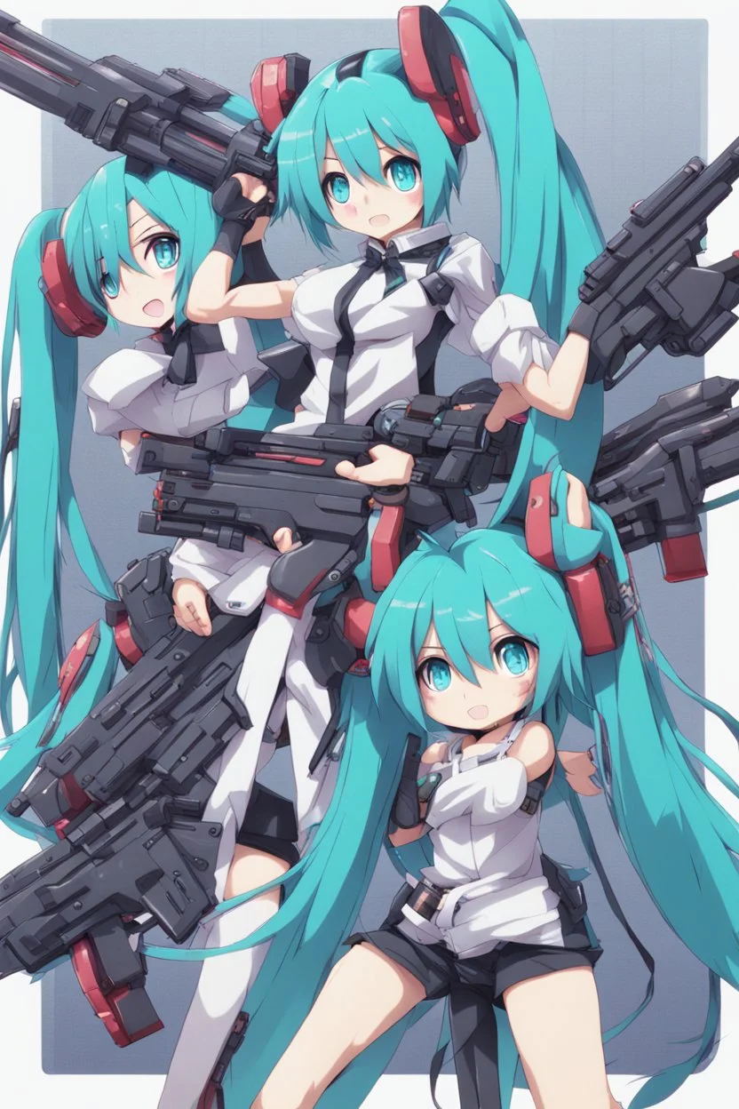 hatsune leeku with big weapons