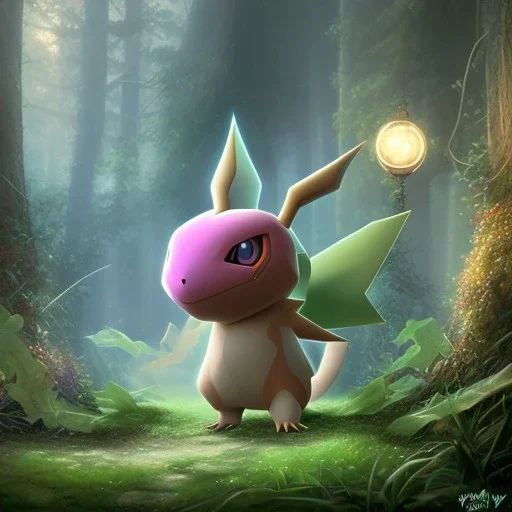 Mystery pokemon,Ambiance dramatique, hyperrealisme, 8k, high quality, lot of details, fit within portrait