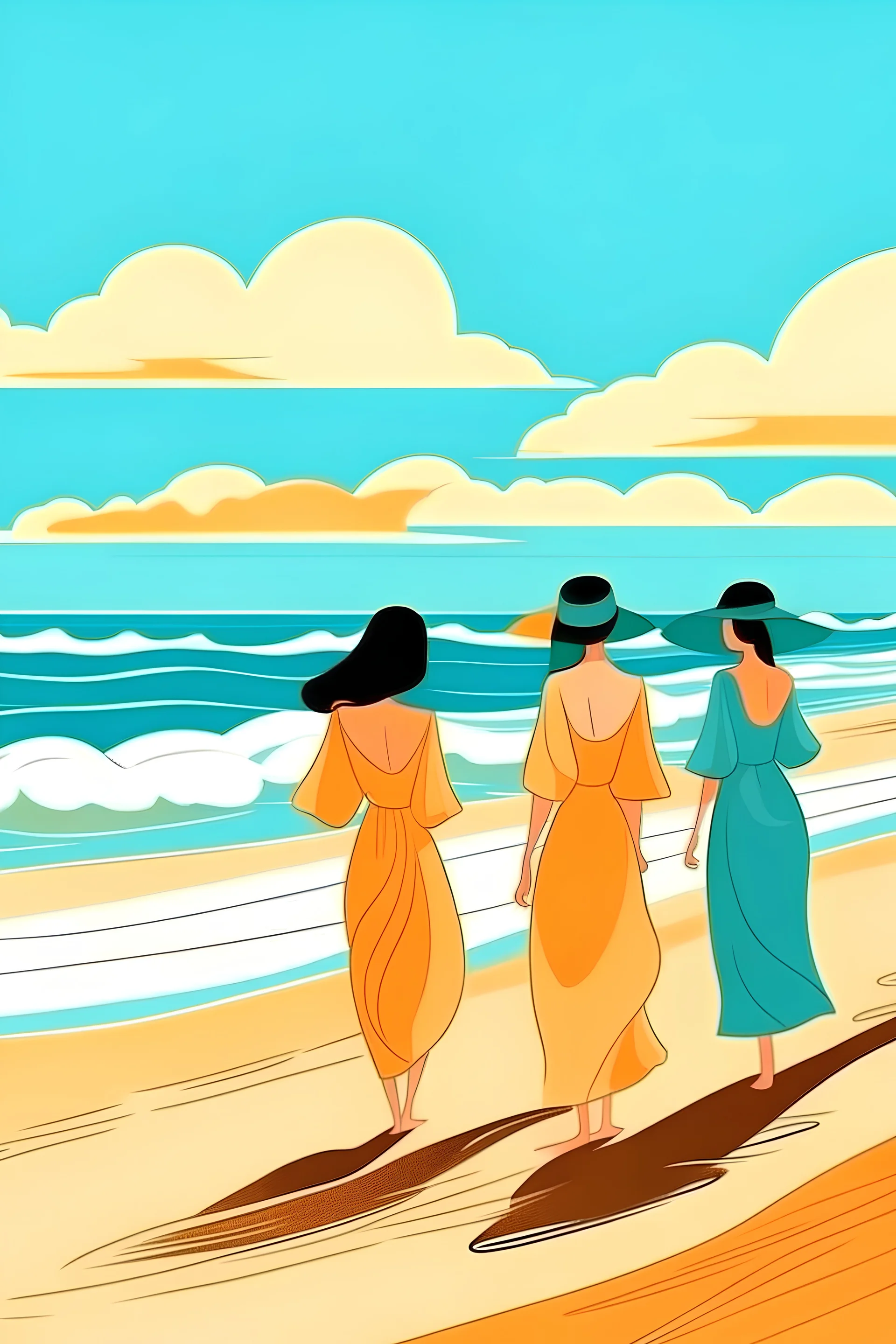 women in beach