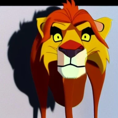 Lion King Animation OC Loca male lion triangular face shape hooked black nose tip