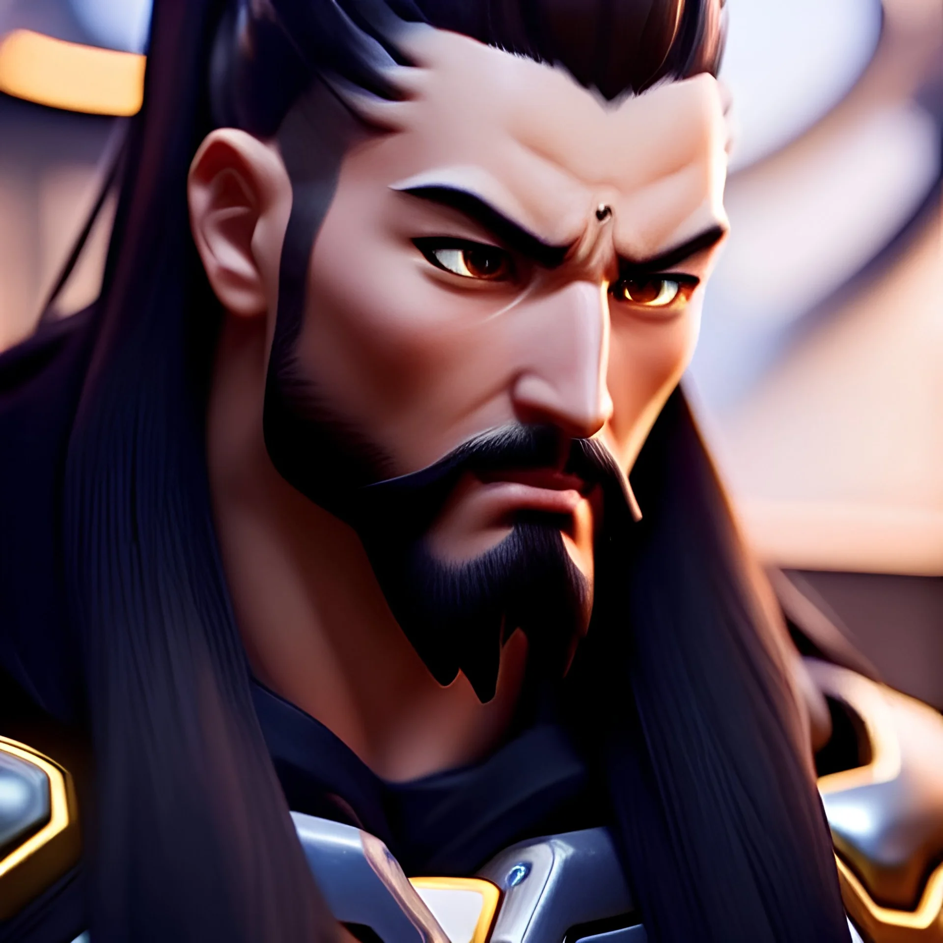 Ultra detailed fullbody Portrait in oil on canvas of overwatch character- HANZO with armor and Bow,extremely detailed digital painting,intense stare, extremely detailed face, crystal clear eyes, mystical colors ,perfectly centered image, perfect composition, rim light, beautiful lighting,masterpiece ,8k, stunning scene, raytracing, anatomically correct, in the style of Steve Jung and robert e howard and Wizyakuza and Ohrai Noriyoshi and Simon Bisley and uncannyknack and kilory.
