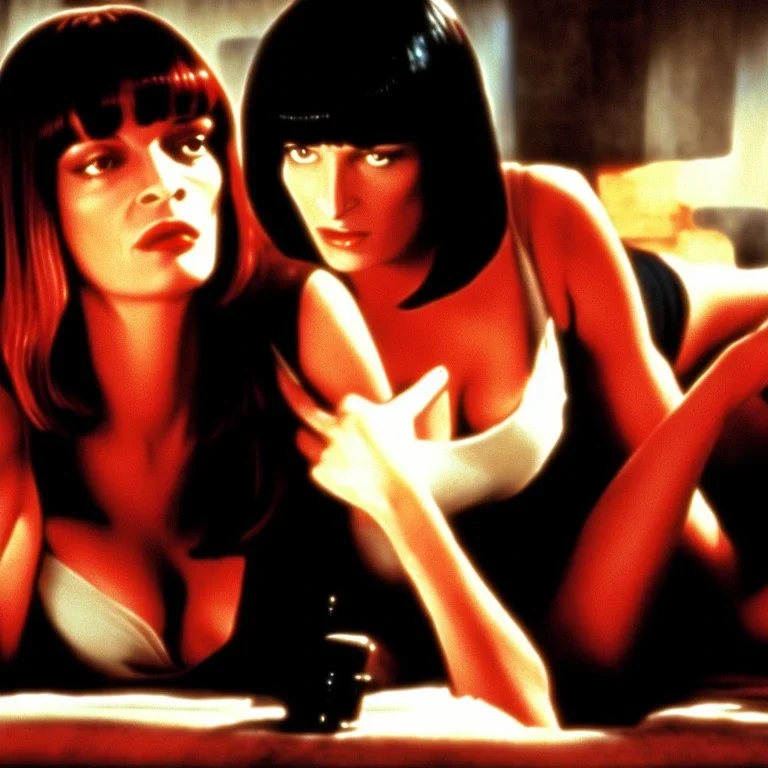 Pulp Fiction movie, scene, mia, uma thurman