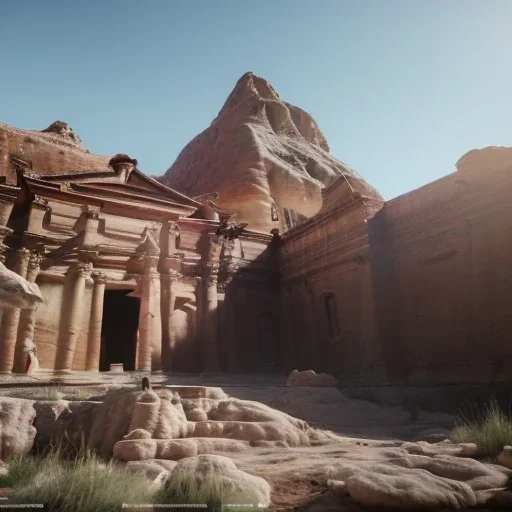 Petra, hyper detailed, unreal engine 5, octane render