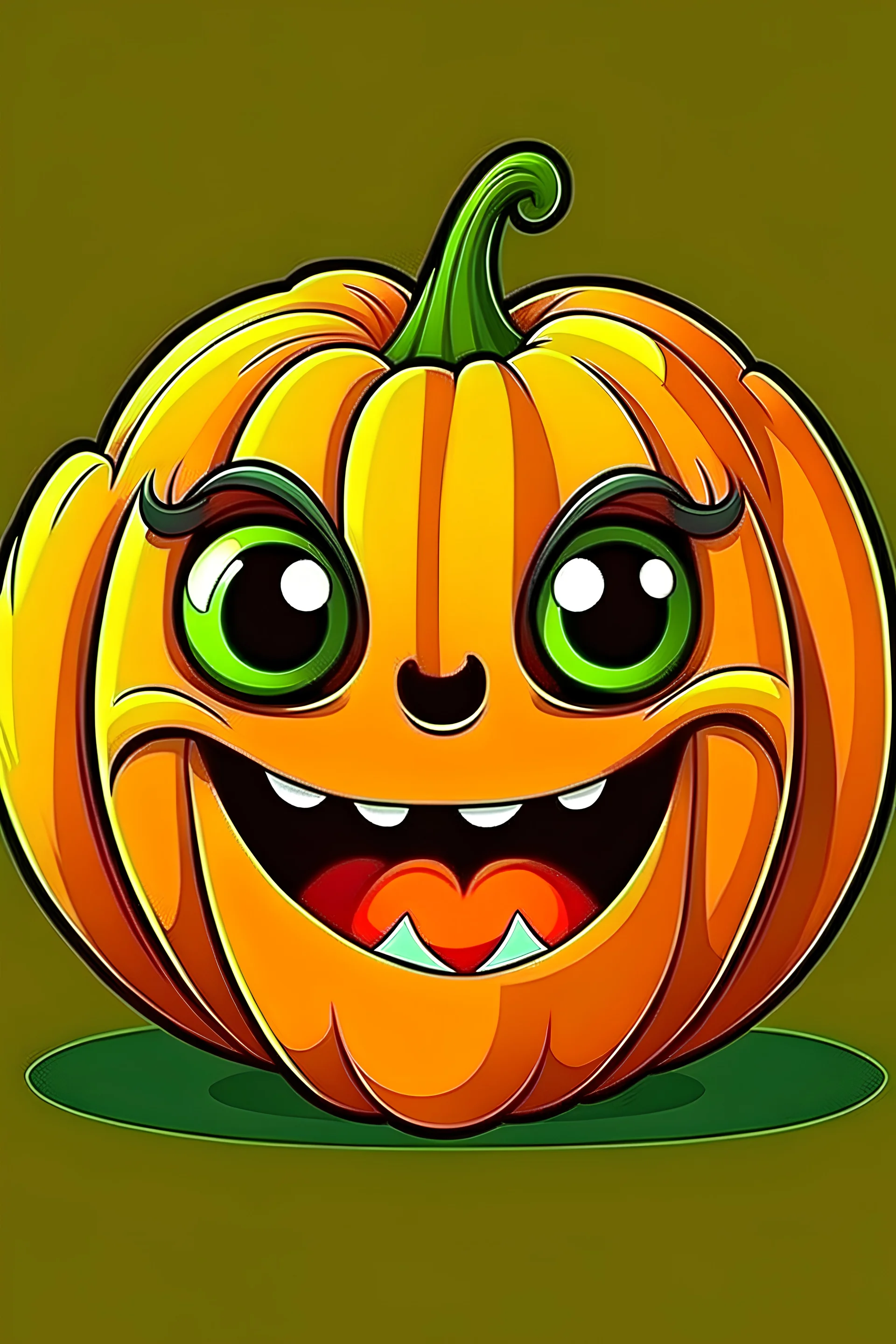 cartoon halloween pumpkin
