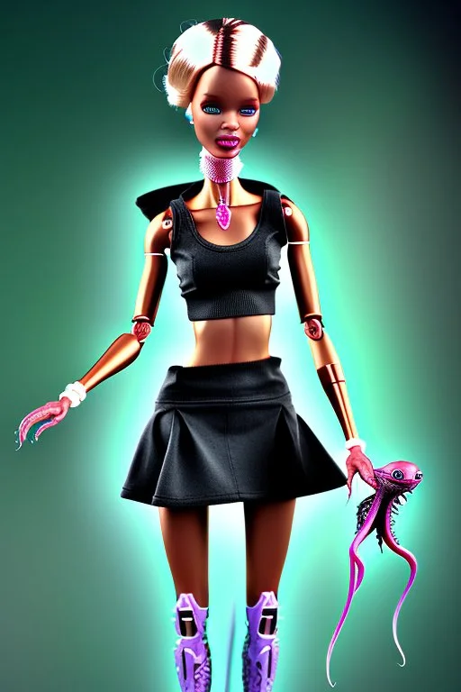 Evil Barbie with Cthulhu