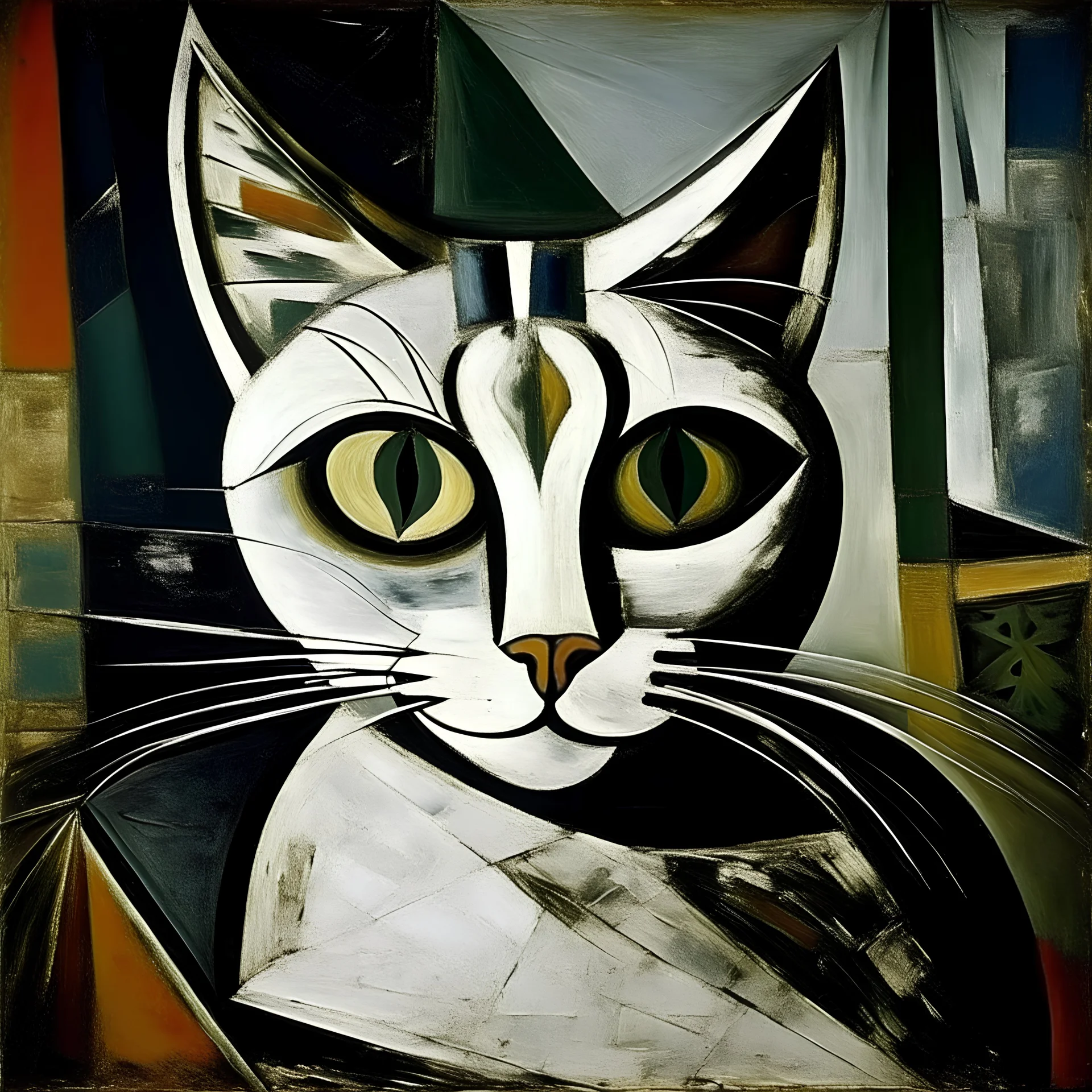 portrait of a cat by picasso