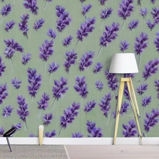 eucalyptus and lavender as wallpaper by PIERRE JOSEPH REDOUTÉ