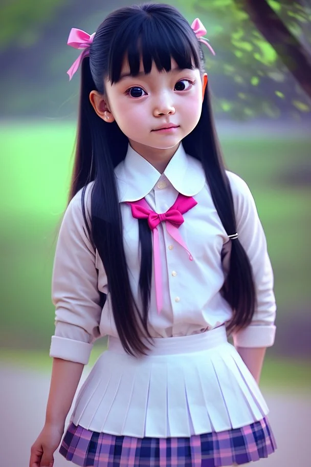 6-year-old asian schoolgirl in school uniform portrait, hyper-realistic photo, epic colour treatment, cinematic colour treatment, meticulously intricate perfectly symmetrical extremely detailed, pixiv daily ranking, pixiv, extreme depth of field, artstation, spectacular details, volumetric lighting, masterpiece, cinematic, Hollywood production, 8k resolution, high definition, max octane render, vivid colors, max resolution, max perfectionism, realistic composition, professional photography, unre