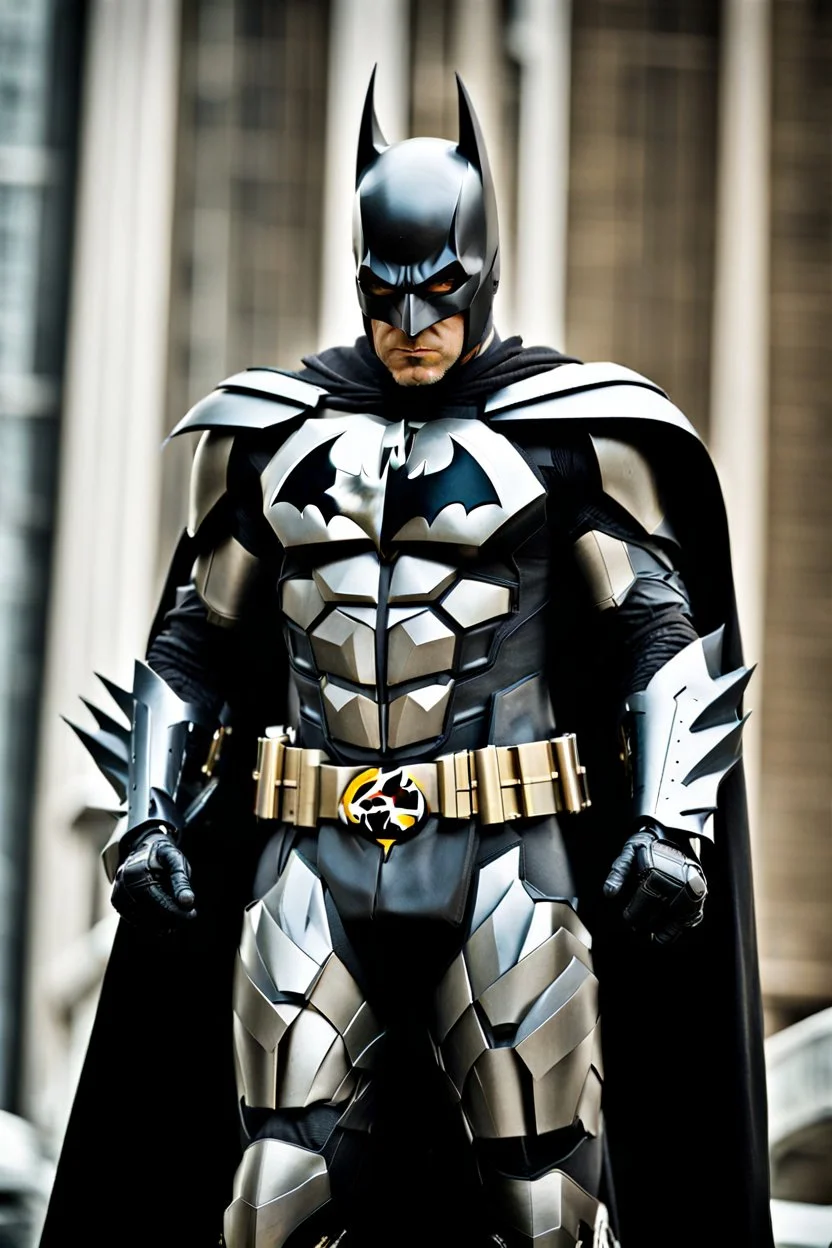 Batman in futuristic armor, photograph