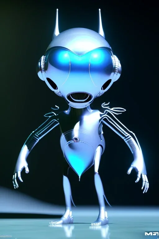 full length alien clean art NFT, blender 3d