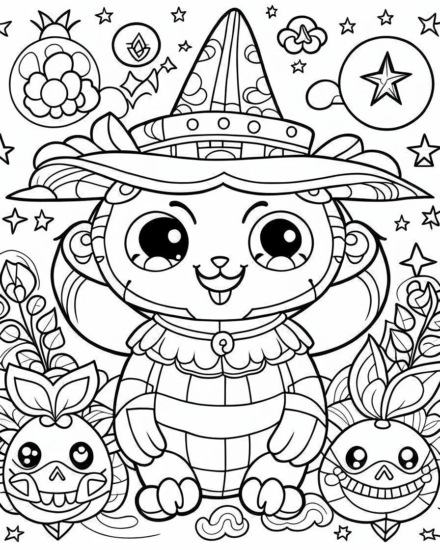 cute Halloween coloring page