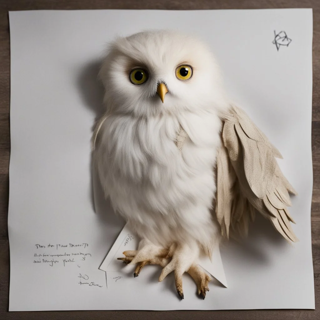 Hedwig from Harry Potter with Letter