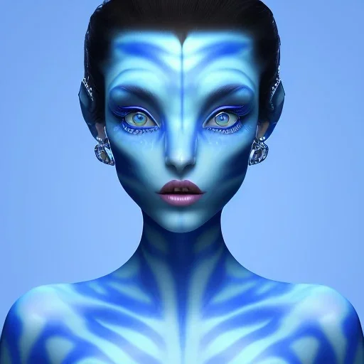 Blue Wearing make up avatar pandora