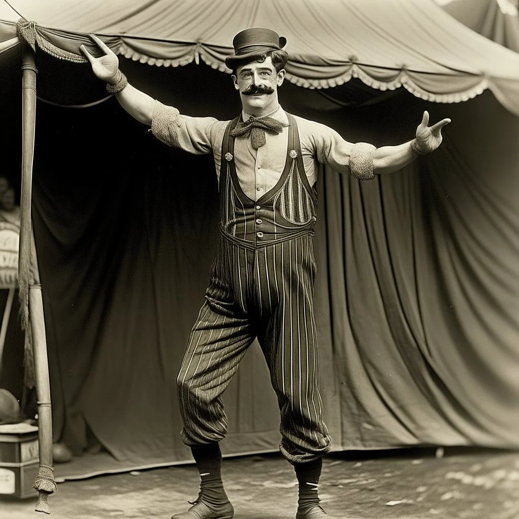 1920s crazy male circus performer