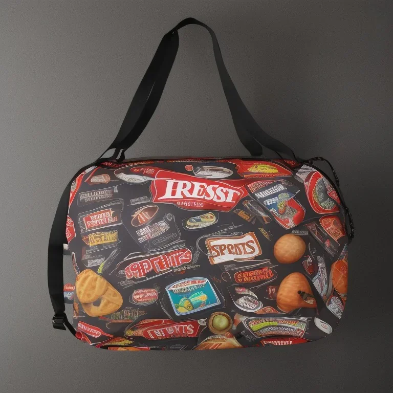 Sports bag for junk food fans