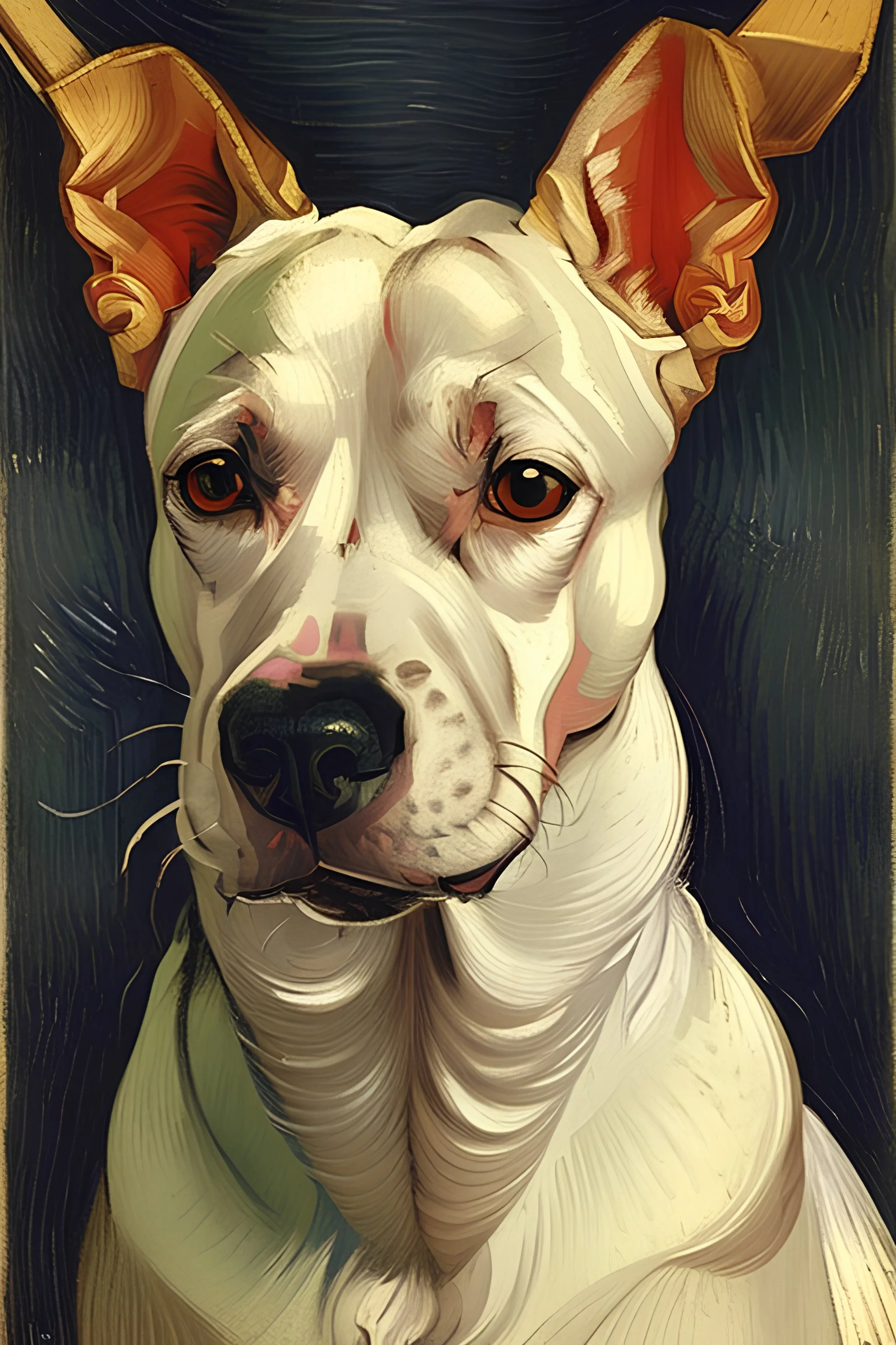 portret of a Appenzeller Sennenhund by van Gogh