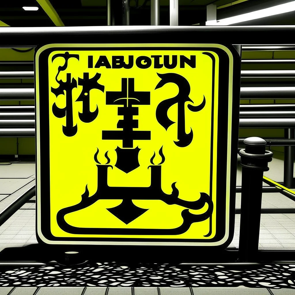 Tokyo Japan flammable liquids sign