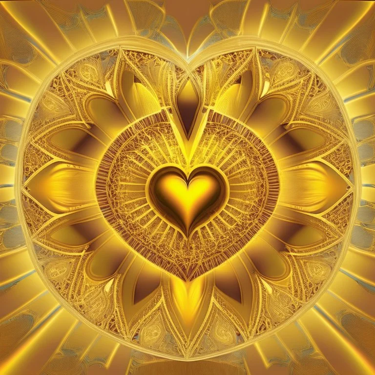 golden vinyl electric heart kaleidoscope