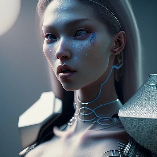 caucasian Woman, samurai, cyberpunk, highly detailed, art stations, concept art, smooth, unreal engine 5, god rays, ray tracing, RTX, nanite polygons, lumen lighting, ultra detail, volumetric lighting, 3d, finely drawn, high definition, high resolution, gradient background