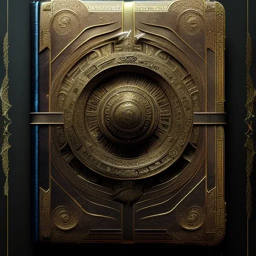 cover of an ancient ornate intricate spell book, cinematic, realistic, intricate details, photorealistic, octane render,artstation, mistery room background, 512K