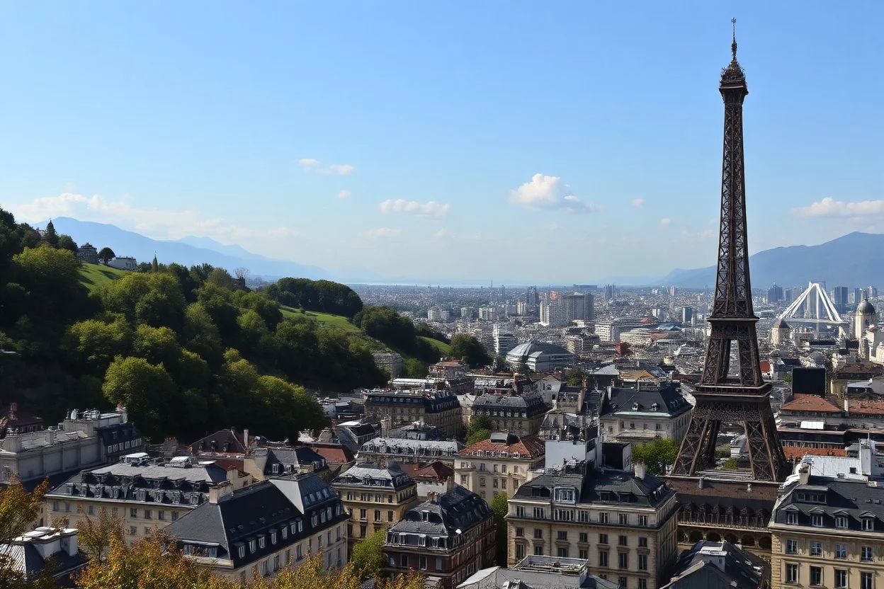 Create hypeCreate hyper-realistic photo of [Swiss] hills escape . Soft bright daylight, . DSLR quality, sharp focus.r-realistic photo of [Paris] city scape. . Soft bright daylight, . DSLR quality, sharp focus.