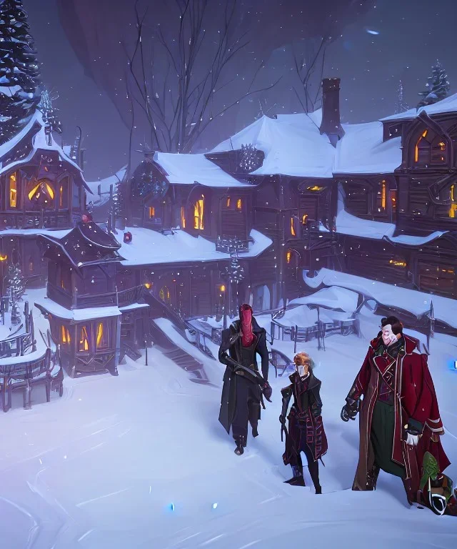 A warlock’s Christmas festivities in snowy manor