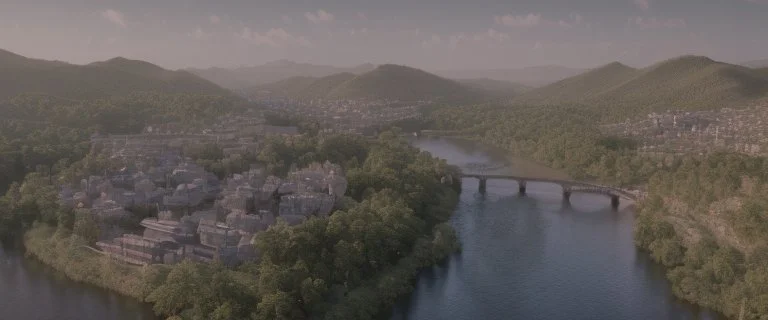 city on a karstic spur by a river