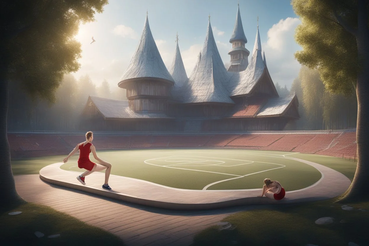 зона спорта в стиле славянских сказок