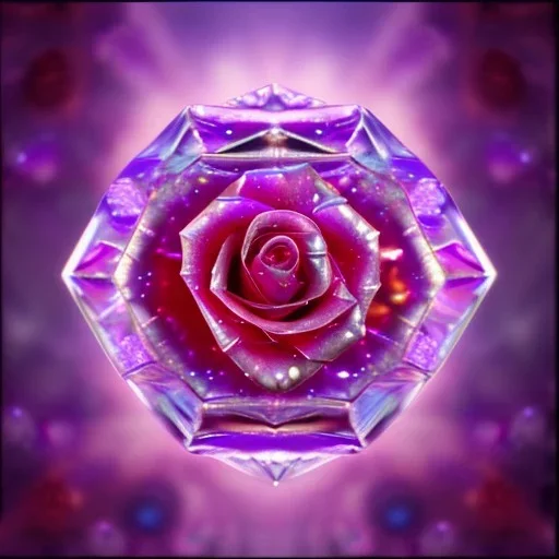 transparent multicolor crystal rose highly detailed, glowing,Insanely detailed photograph of an elaborate beautiful face fantasy art album cover art 4K 64 megapixels 8K resolution HDR Greek shiny space colours jewelry celestial hair eyes light