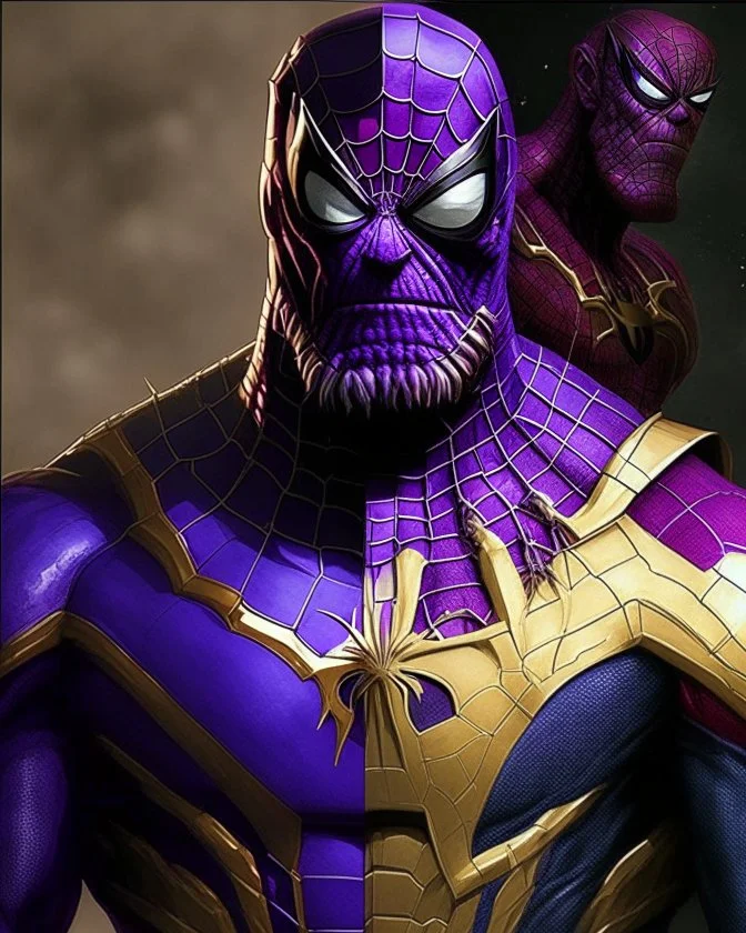 The combination of spider man and Thanos