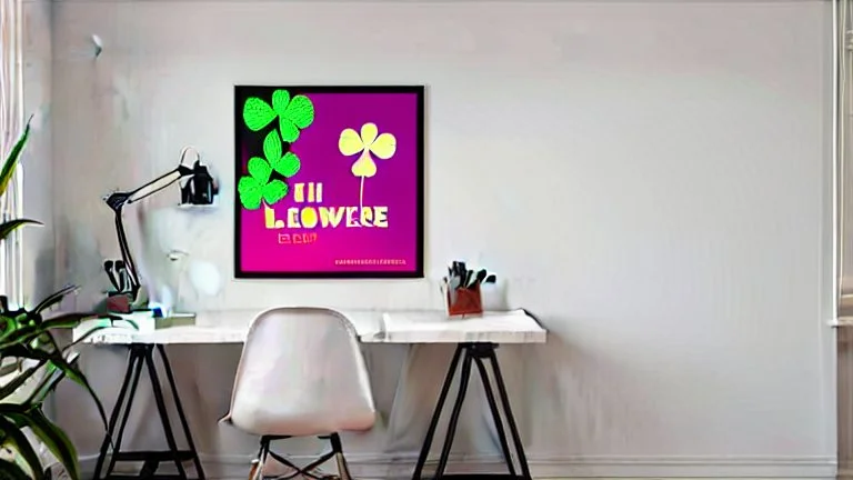 rave poster with Four-leaf clover