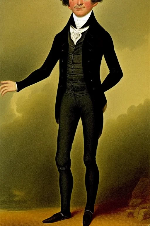 Extremely rich tyoung liberal guy portrait 1800s