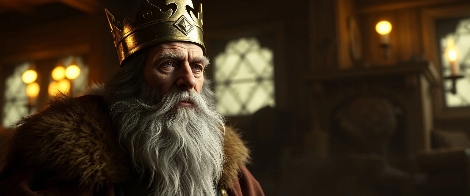 king weasel in style of Rembrandt and Fallout 4, with motion blur