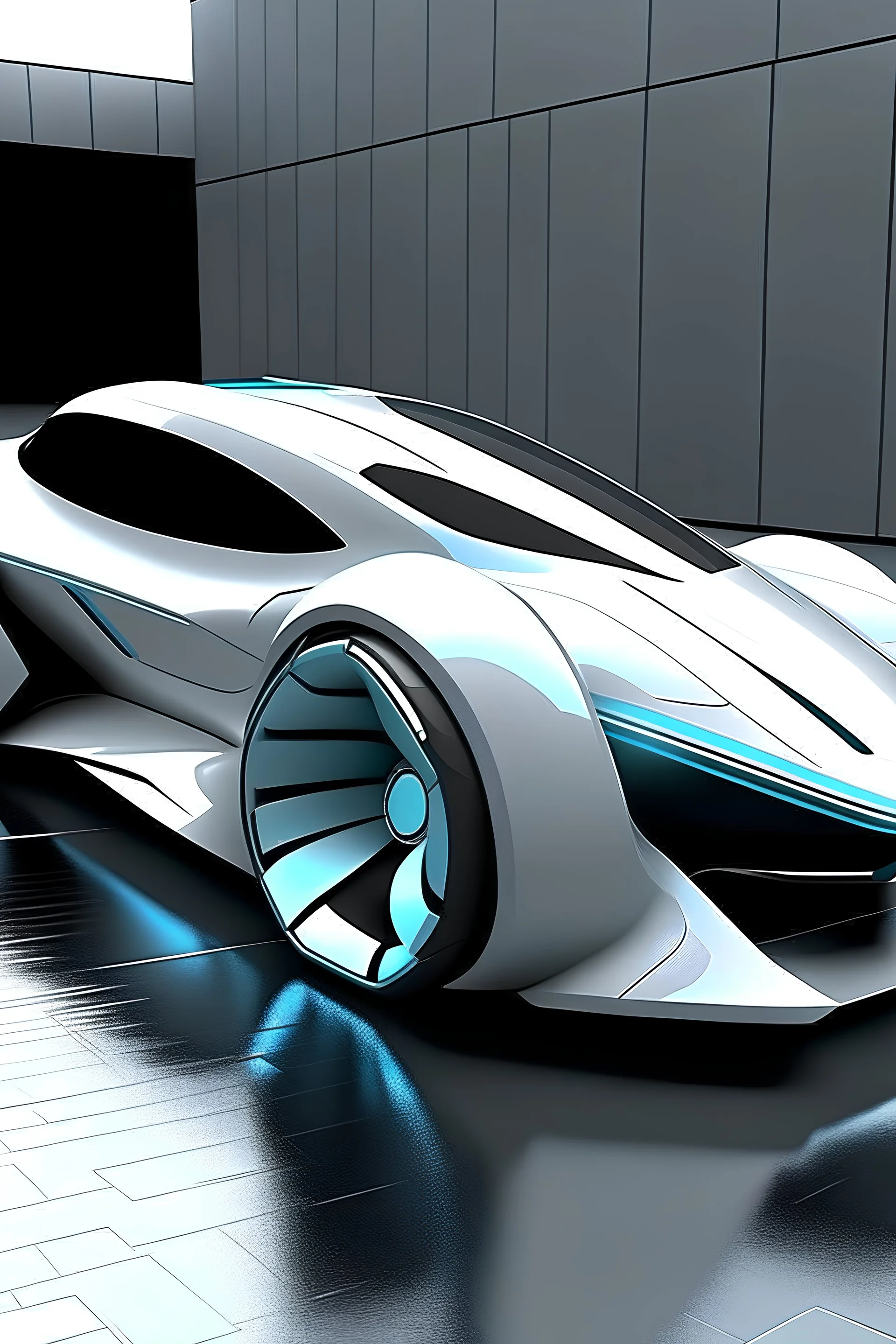 Automóvil último modelo futurista