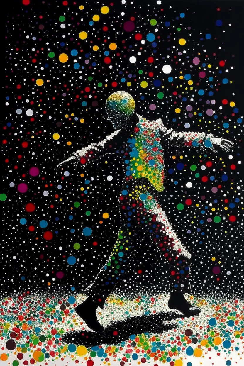 ABSTRACT DOTS DANCING STYLE OF HIROKU OGAI