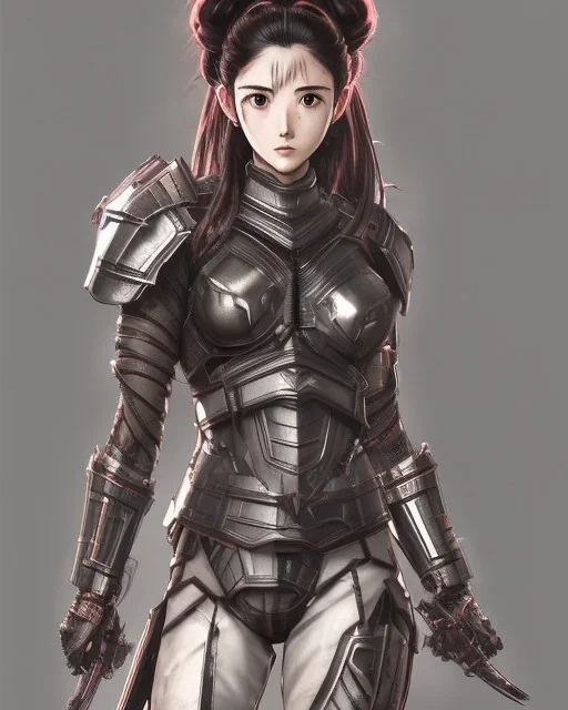 Detailed anime Kunoichi man, dark brown hair, dragon scale armour, intricate details, full body portrait, keep head in frame, slight smile, black Japanese motif, concept art, highly detailed, digital painting, concept art, sharp focus, illustration, art by Yoji Shinkawa, WLOP and greg rutkowski and alphonse mucha and artgerm and yanjun Chen and Junji ito and Makoto Shinkai, HDR, octane render