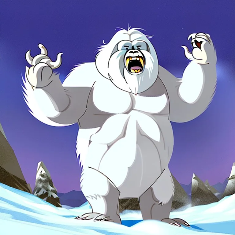 Yeti yelling yolo