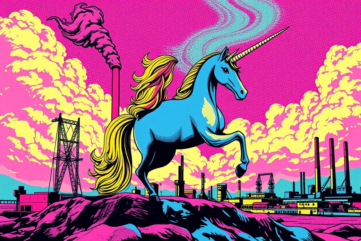 pop art pixels 1000 images industry unicorn style of warhol