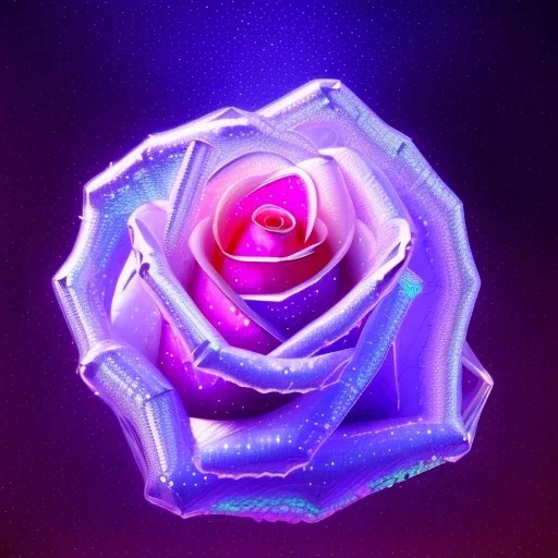 transparent multicolor crystal rose highly detailed, glowing,Insanely detailed photograph of an elaborate beautiful face fantasy art album cover art 4K 64 megapixels 8K resolution HDR Greek shiny space colours jewelry celestial hair eyes light