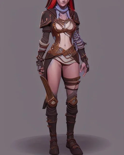 d&d character female cleric cheery armor