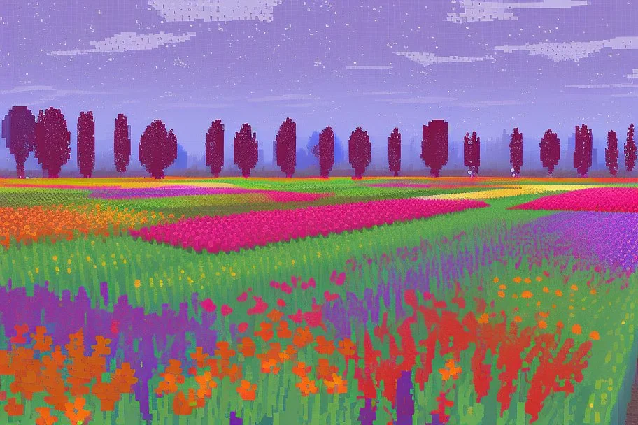 flower field 64 x 64 pixelart