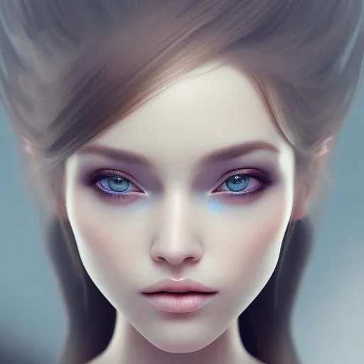 portrait girl look beautiful like shy, hyper details, 8k, realistis, rekfleksi, rtx, eye looks ocean blue, sort hair, glow, very cool expresion