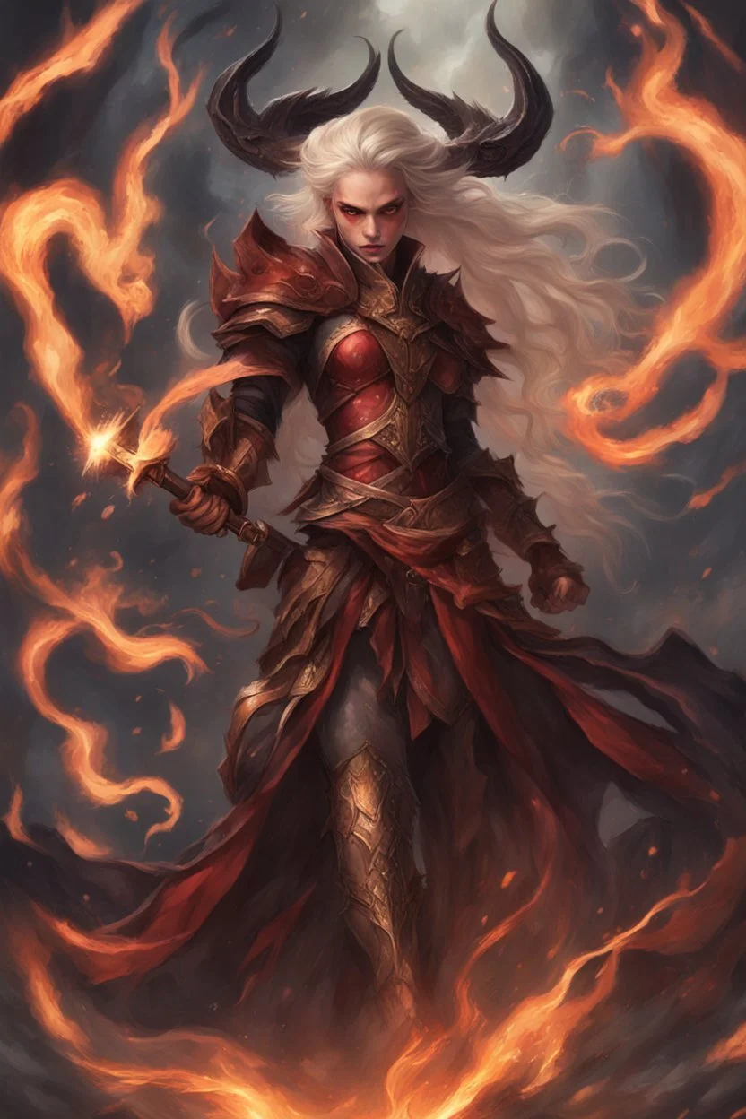 Seeing no weakness, Azazel snarls in rage— "Fool! Know you not the powers you trifle with?" And with that, in smoke and flame, he departs. Dahlia watches, waiting for their next bout— An endless clash of dark and light continues, And she, a stalwart guardian, abides.