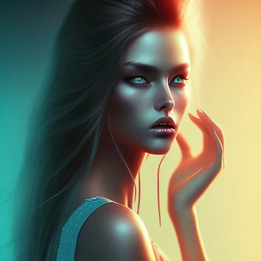 Girl,mysterious, dramatic backlighting, smooth, sharp focus,beatiful colors