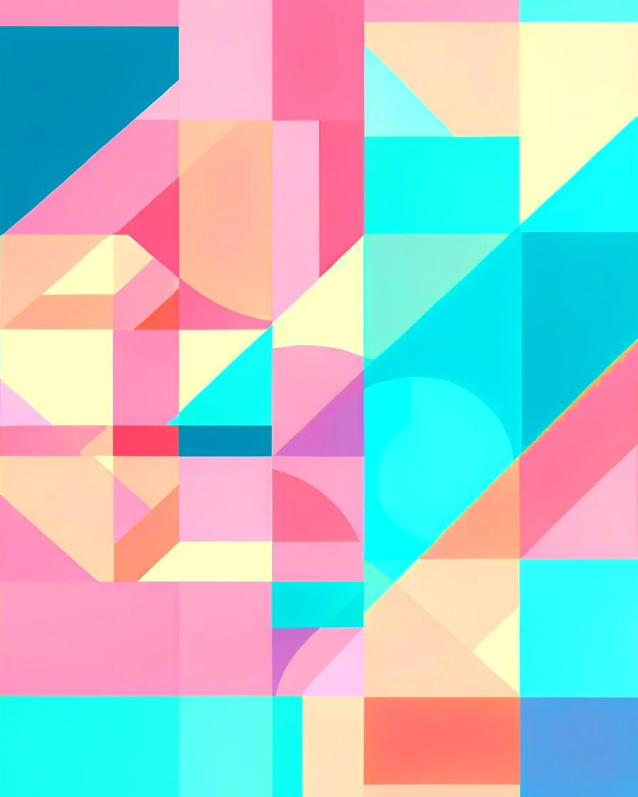 Coloring page: Abstract conceptual journey, minimalist design, flat colors, geometric shapes, 1:1 aspect ratio, pastel color palette, simple yet impactful, isometric composition, soft lighting, vector look,